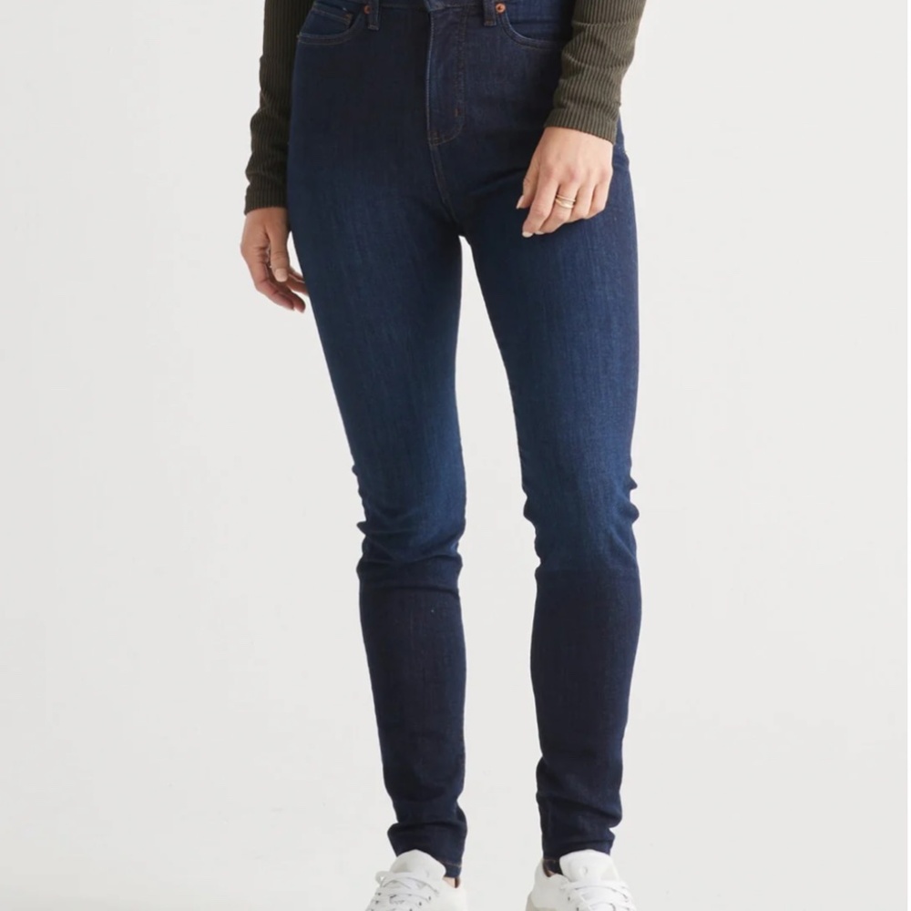 NWT DUER Women's Performance Denim High Rise Skinny in Dark Stone 27" x 31" - Picture 11 of 11